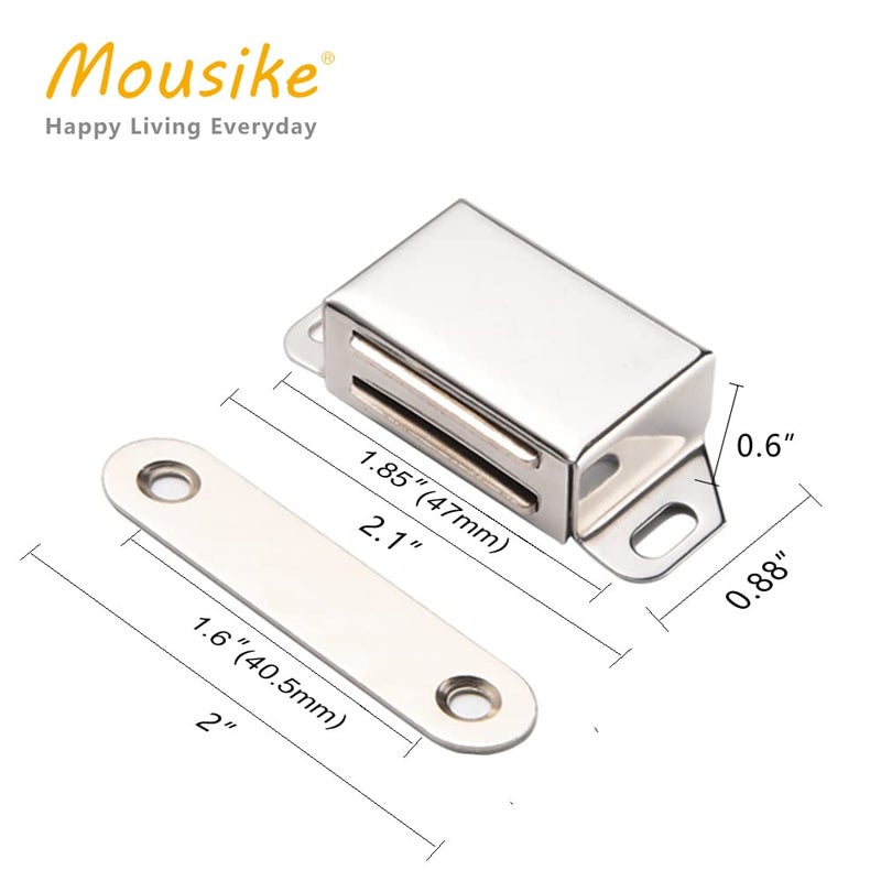 Mousike Cabinet Magnets 30lb Stainless Steel Magnetic Door Catch with Strong Magnetic for Kitchen Cupboard Wardrobe Closet Cabinet Door Drawer Latch - Image 3